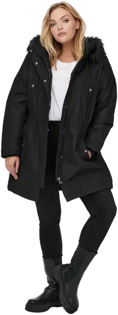 ONLY CARMAKOMA naisten parkatakki Carirena - Black - 4