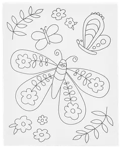 Creativ Company kuvioitu maalauspohjaperhonen 24x30cm - 1