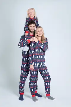 Muumi miesten pyjama Talvisydän 590409 - tummansininen - 6