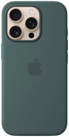 Apple iPhone 16 Pro silikoni suojakuori  - Lake Green - 1