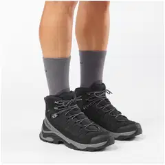 Salomon miesten Mid-vartinen vaelluskenkä Quest Echo Gore-Tex - Blk/Castle/Blk - 8