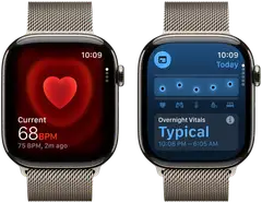Apple Watch Series 11 GPS + Cellular 42mm luonnontitaani kotelo, lounnontitaani Milanese ranneke - MF8P4QN/A - 5