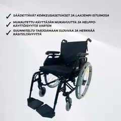 Arvo pyörätuoli premium, musta - 8