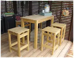 Birgit baarituoli 40x40cm, korkeus 66cm, kestopuu vihreä - 3