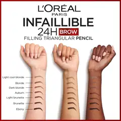 L'Oréal Paris Infaillible Brows 24H Filling Triangular Pencil 1.0 Ebony kulmakynä 1ml - Dark Blonde - 7