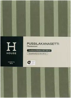House pussilakanasetti Stripe 150x210 cm vihreä - 3