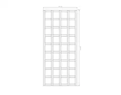 Ritilä/aitaelementti 80X180cm, grafiitin harmaa, Materiaalivahvuus 15x38mm - 3