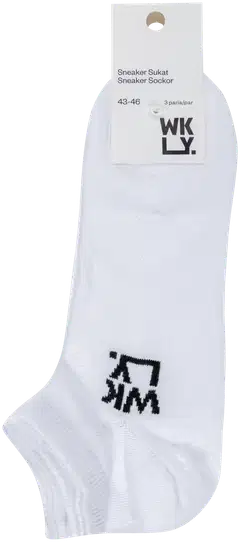 WKLY. unisex sneakersukat 193W062602 3-pack - WHITE - 2