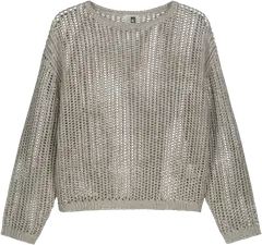 WKLY. naisten neulepusero acid wash 213W000156 - SAND - 1