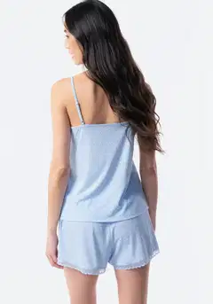 TEX naisten shortsipyjama I279927 - Blue Light - 2