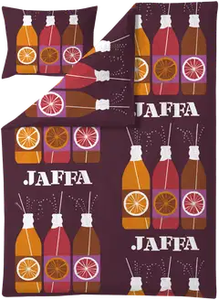 Vallila pussilakanasetti Jaffa 150x210 cm+50x60 viini - 1