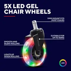 Trust Valaistut pelituolin pyörät GXT 701 LED - 8