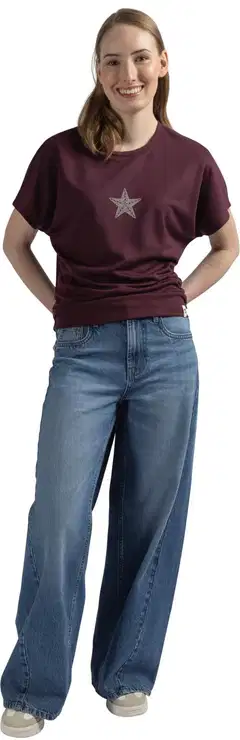 WKLY. naisten leveät farkut 222W282682 - Denim blue - 7