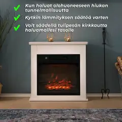 Lykke sähkötakka 2000 W S valkoinen - 5