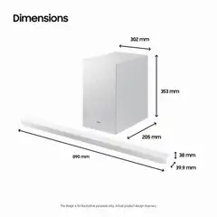 Samsung soundbar HW-S711D valkoinen - 6