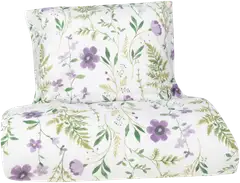 Xtra pussilakanasetti Wild Flowers 150x210 cm liila - 1