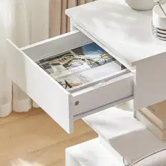 SoBuy yöpöytä valkoinen FBT49-W - 6