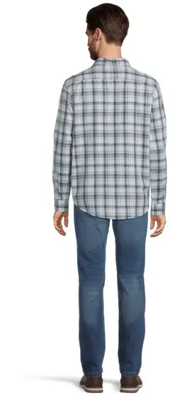 House miesten ruuduullinen kauluspaita 194H032610 - Blue check - 3