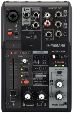 Yamaha livestriimausmikseri AG03mk2B - 3