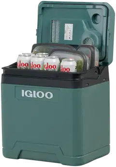 Igloo termosähköinen kylmälaukku IE27 ACDC, tilavuus 27l, vihreä - 7