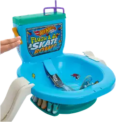 Hot Wheels Skate Flush & Go Skate Bowl -sormiskeittileikkisetti - 3