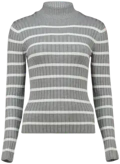 Hailys naisten neule kl44ea da-po1911019s - grey/offwhite stripe - 1
