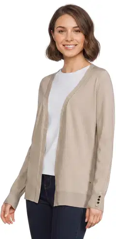 London Fog naisten neuletakki napit 213L262903 - beige - 1