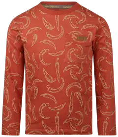 Koko Noko lasten pitkähihainen paprika trikoopaita M60802 - Faded red - 1