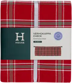 House verhokappa Check 250x50 cm punainen - 2