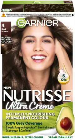 Garnier Nutrisse Ultra Creme 4.0 Dark Brown Tummanruskea kestoväri 1kpl - 2