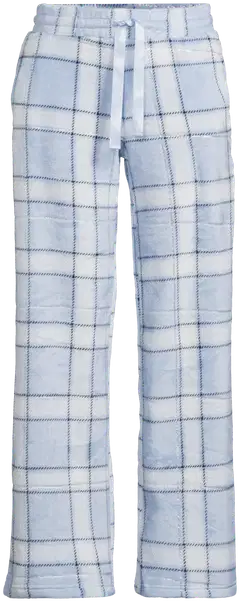 Actuelle naisten fleecehousut 212A382636 - Blue check - 2