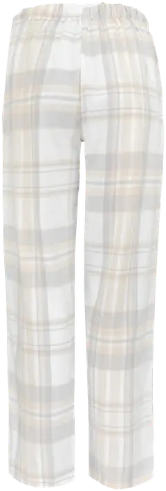 TEX naisten flanellihousut I997296 - Off white - 3