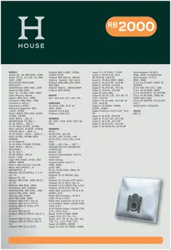House RB2000 pölypussi 4 kpl + moottorisuodatin - 4