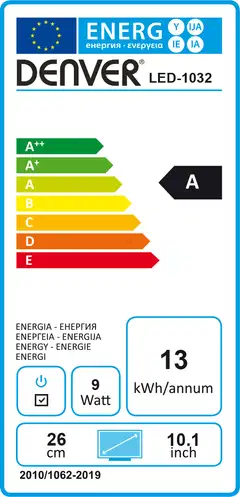 Denver 10" LED TV akulla LED-1033 - 8
