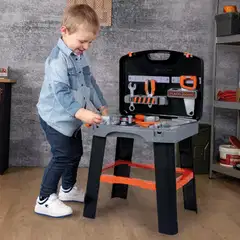 Smoby Black+Decker Bricolo Smart, salkkuun mahtuva, koottava työkalupenkki - 7