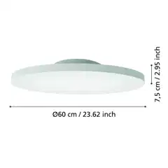 EGLO Plafondi connect.z Turcona-Z led 60cm 34,2W valkoinen - 5