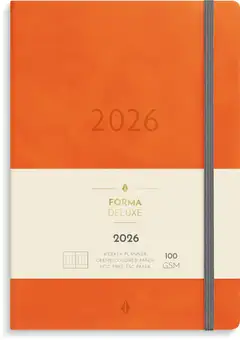Burde Kalenteri 2026 Business Forma Deluxe oranssi - 1