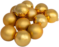 Joulupallo 5 cm 12 kpl kulta - 2