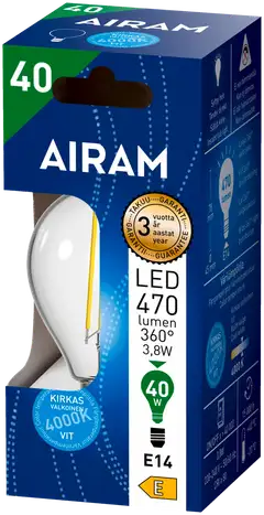 Airam LED Mainoslamppu kirkas 3,8W 4000K E14 470lm 15 000h - 2