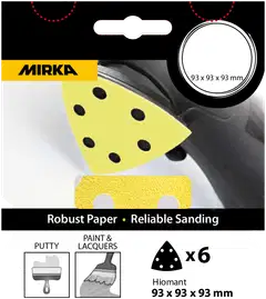 Mirka hiomakolmio HIOMANT 93x93x93mm 6r p60, 6/pakk - 2