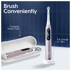 Oral-B iO 9 Rose Quartz sähköhammasharja, 2 vaihtoharjaa, 1 lataava matkakotelo - 7