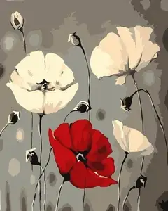 Numeromaalaus FiguredArt  40x50cm kehyksellä Flowers - 1