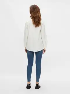 Mamalicious naisten äitiysjeggings Mlamy sininen - Medium Blue Denim - 6