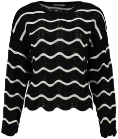 Hailys naisten neule So44la - black/offwhite stripe - 1