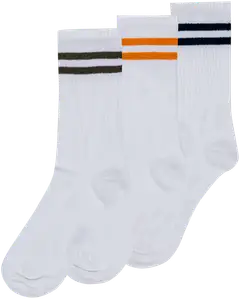 House miesten urheilusukat raita 193H322510 3-pack - White/colors - 1