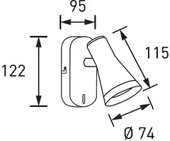 Airam Cara seinävalaisin 4,5W/830 320lm valkoinen - 2