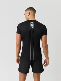 Björn Borg light miesten lyhythihainen treenipaita 10003826 - BLACK - 2