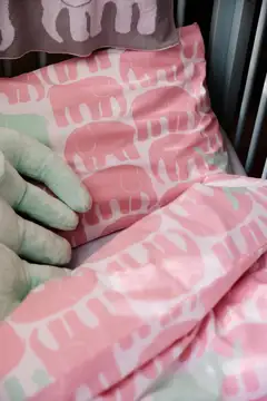Finlayson vauvoje pussilakanasetti Elefantti Vapaa 85X125+40X60 vaalea pinkki/minttu - 4