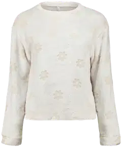 Hailys lasten trikoopaita - cream flower - 1