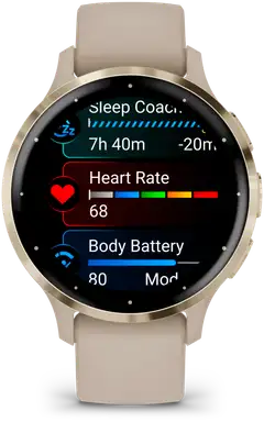 Garmin Venu 3S viileänharmaa ja vaalean kullan värinen kehys - 1